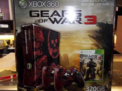 Microsoft Xbox 360 Slim 320gb Gears Of War 3 Accessories Microsoft