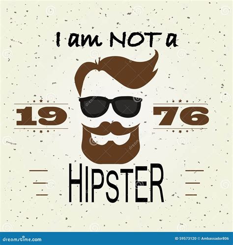 Hipster T Shirt Design Retro Style Typography Stock Vector