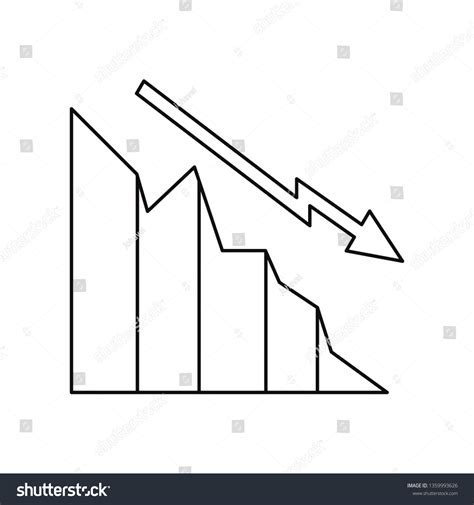 Decrease Diagram Chart Business Stock Vector Royalty Free 1359993626