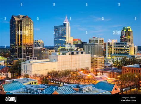 Raleigh North Carolina Usa Downtown Skyline Stock Photo Alamy