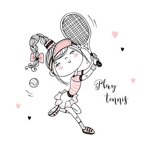 Cute Tennis Player Girl Clipart Ph