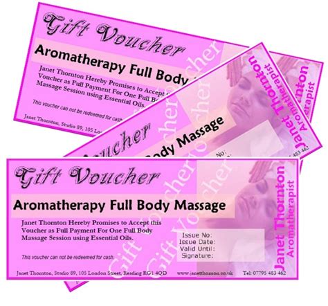 aromatherapy back neck and shoulder massage t voucher