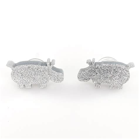 Hippo Studs Hypoallergenic Earrings For Sensitive Ears Made With Plast