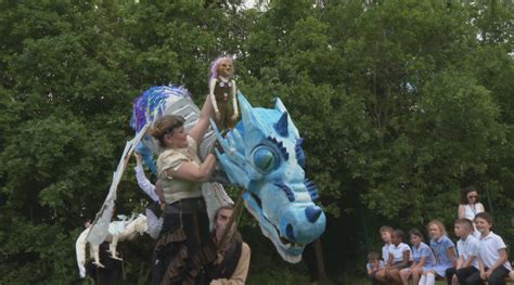 Pop Up Puppet Show Brings Unicorns And Dragons To Plymouth School