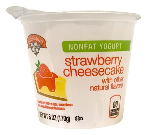Hannaford Nonfat Yogurt Strawberry Cheesecake 1source