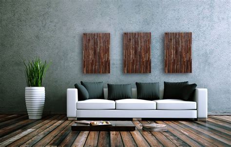 Hand Crafted Reclaimed Wood Wall Art 3 Peice Set 16 By