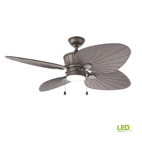 Led indoor brushed nickel ceiling fan with light. Home Decorators Collection Pompeo 52 in. Integrated LED ...
