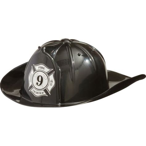 Black Firefighter Hat 10 12in X 4 12in Party City