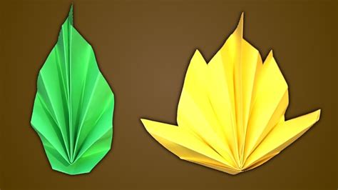 Blätter Basteln Aus Papier 🍃 SchÖnen Laub Falten 🍁 Einfache Anleitung