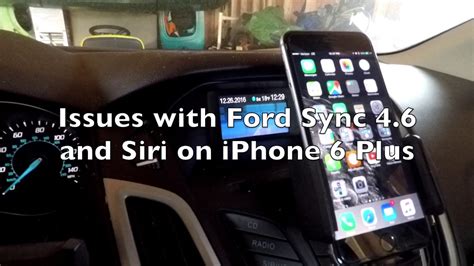 Audio, backup, navigation & sync. Siri not working with Ford Sync 4.6 - YouTube