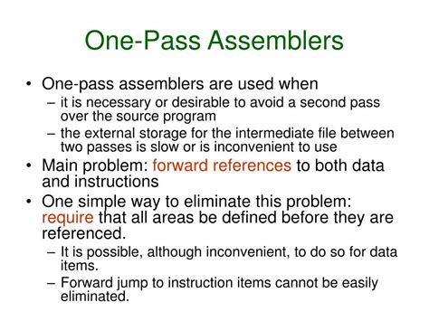 Ppt Assembler Design Options One Pass And Multi Pass Assemblers