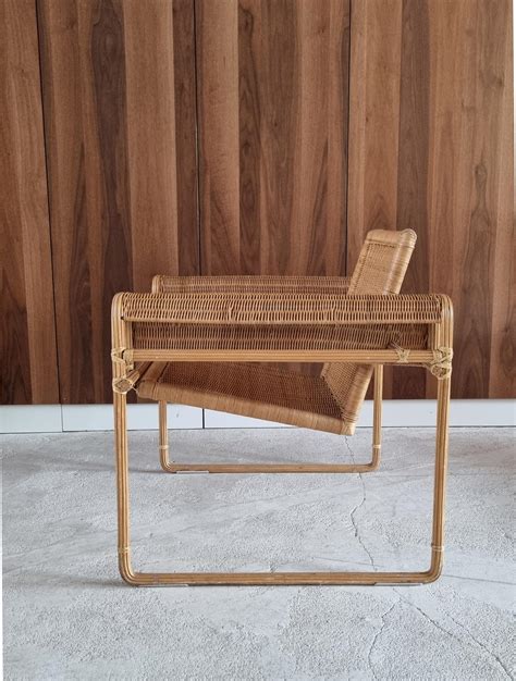 Wicker Chair Inspired By Marcel Breuers Wassily Chair 1970s For Sale At 1stdibs