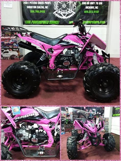 Sniper Sport Hot Pink And Black 125cc Atv Four Wheeler ♥️ Pink Bike