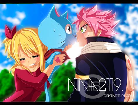 Lucy and Happy/Natsu Kiss FT Special 378.5 by nina2119 on DeviantArt