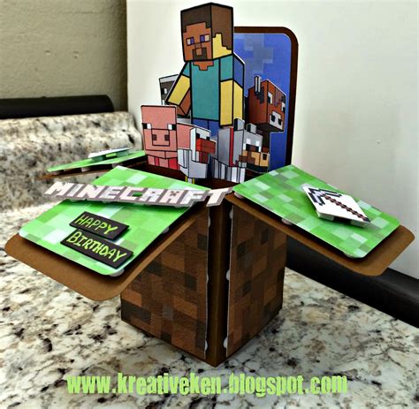 First i am sharing another of ben's birthday cards from last week; MINECRAFT BIRTHDAY CARD | Ken's Kreations