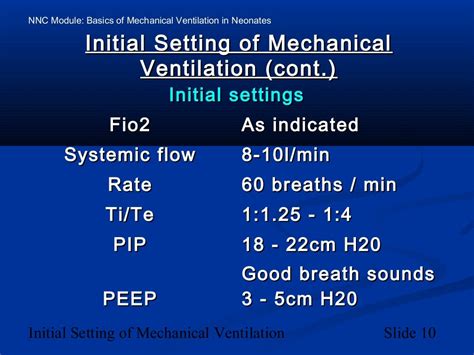 25 Basics Of Mechanical Ventilation In Neonates