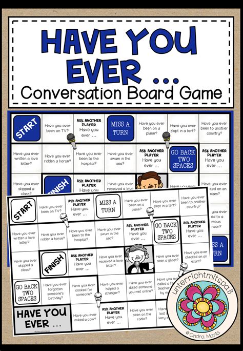 Have You Ever Present Perfect Conversation Board Game