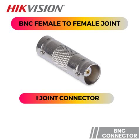 Hikvision Cctv Connector Bnc Female To Female Joint Adapter Straight I