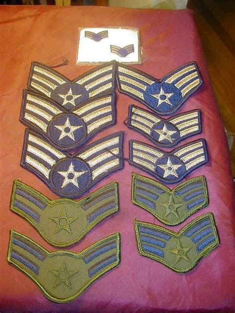 Air Force Sgt Stripescolor And Subdued And Rank Pins