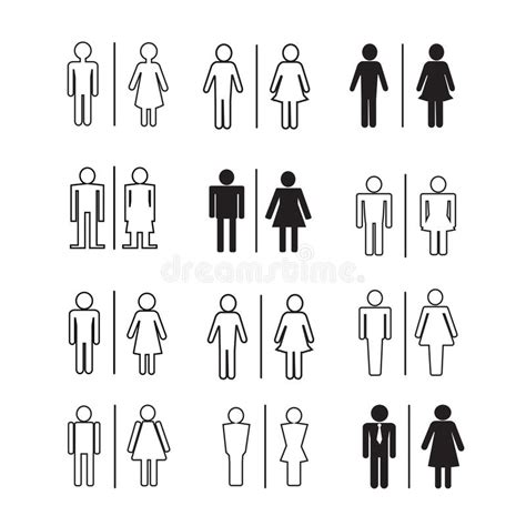 Silhouette People Icons Illustration Stock Vector Illustration Of