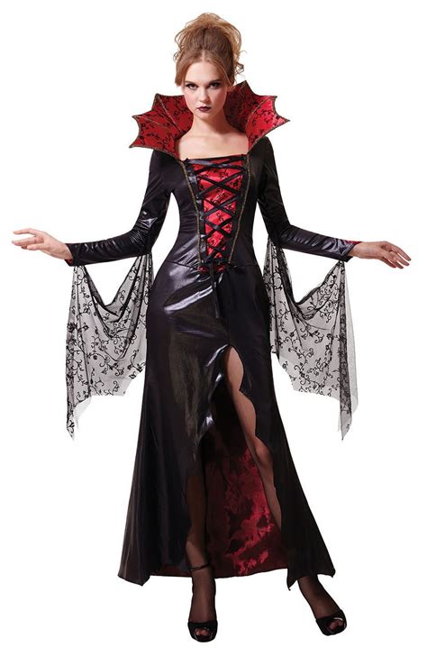 Womens Ladies Party Gothic Witch Medieval Vampire Robe Dress Cosplay