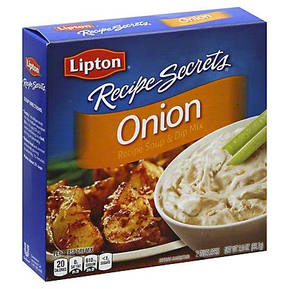 Preheat oven to 325 degrees. Lipton Recipe Secrets Soup and Dip Mix Onion, 2 oz ...