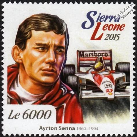 Ayrton Senna Formula One F1 Racing Driver And Mclaren Mp4 Car Stamp 2015 1 94 Picclick