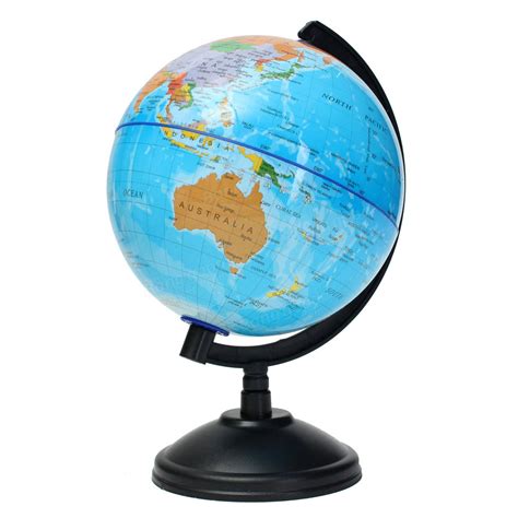 14cm World Globe Atlas Map With Swivel Stand Geography Educational Toy