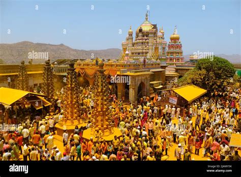 Jejuri Maharashtra India May 29 2022 Hindu Devotees Gather To