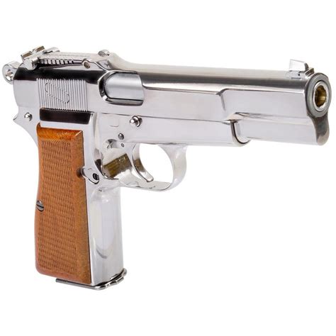 We Tech Full Metal Browning Hi Power M1935 Gbb Pistol Chromed Plated