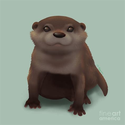 Otter Digital Art By Bethany Hageman