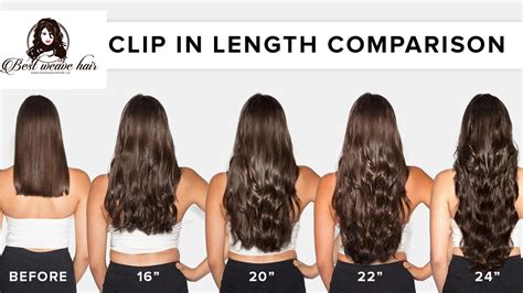 Clip Ins Extensions Length Chart Best Weave Hair Canada