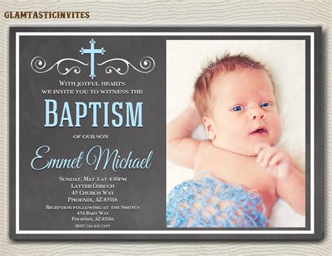 You can customize them to cover your needs. Baptism Invitation Boy Baptism Invitation Printable Boy ...