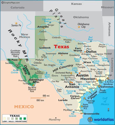 Texas Map Travelsfinderscom
