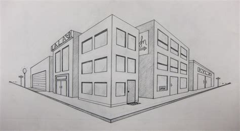 My First Week And Assignments Leigh 2 Point Perspective Drawing