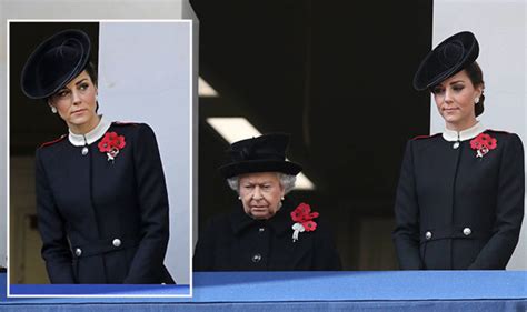 Kate Middleton Duchess Of Cambridge Attends Remembrance Day Ceremony In Military Inspired