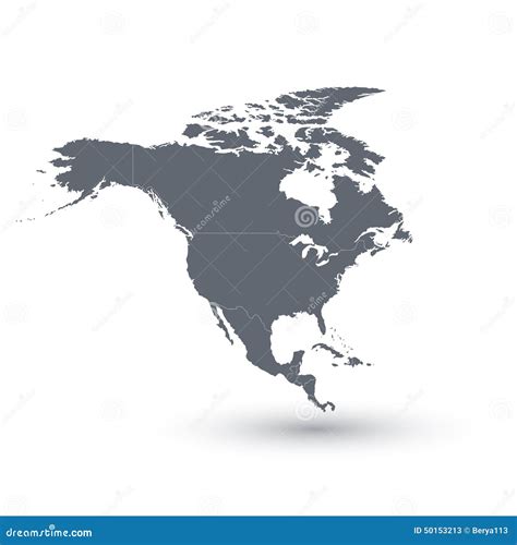 North America Map Vector Illustration Stock Vector Illustration Of