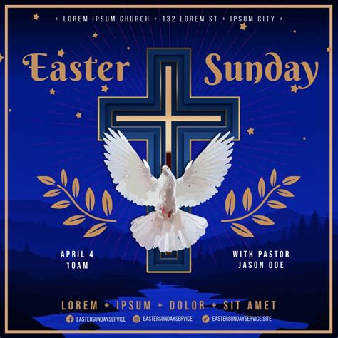 Easter Sunday Banner Template Postermywall