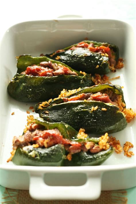 Vegan Stuffed Poblano Peppers Minimalist Baker Recipes