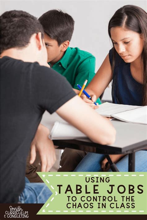 Using Table Jobs To Control Chaos In Your Classroom Classroom