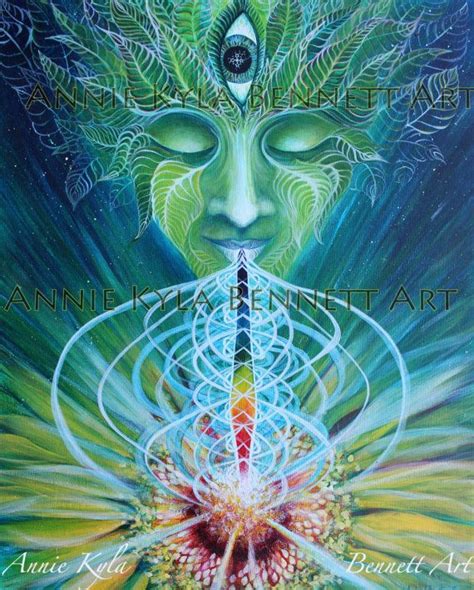 Chlorophyll Visionary Psychedelic Art Prints By Annie Kyla Bee In