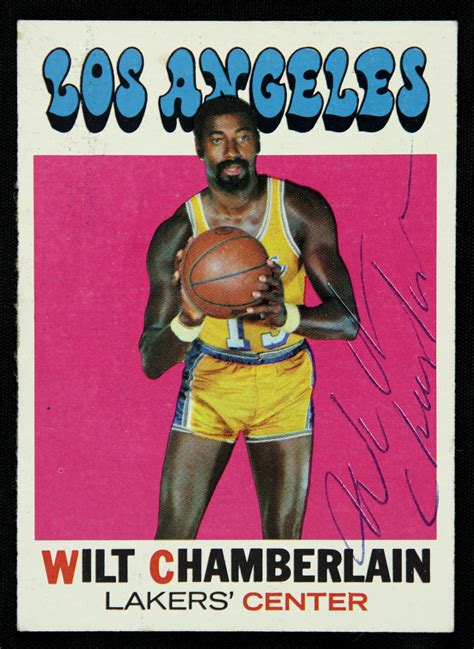 And wilt's 1961 fleer rookie card sits atop many others on this list from the iconic set. Lot Detail - 1971/72 Topps Wilt Chamberlain Los Angeles Lakers Signed Card (JSA)