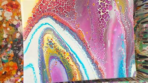 Awesome Cells Fluid Acrylic Paint Pouring By Unalome Art Youtube