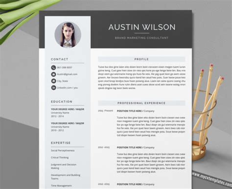 Curriculum vitae is an integral part of the job process. CV Template, Curriculum Vitae, Modern CV Format Design ...