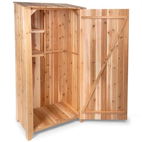 All Things Cedar Natural Cedar Wood Outdoor Storage Shed Common 23 In