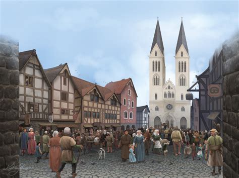 Medieval Town Scene By Kristina Gehrmann On Dribbble