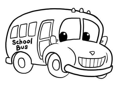 Gambar Mewarnai Bus Sekolah Untuk Anak Paud Dan Tk