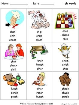 ch phonics lesson plans worksheets   teaching resources