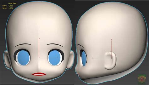 New Chibi Head 3d And 2d Art Sharecg