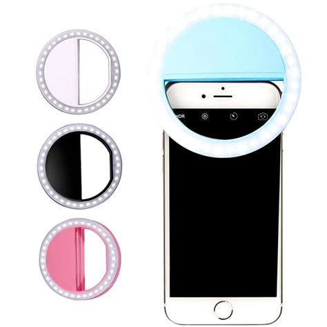 Selfie Led Ring Flash Light Portable Phone Selfie Lamp Luminous Clip